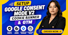 setup google consent mode v2, cookie banner, gdpr banner and GTM on wordpress