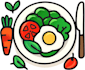create vector food illustration for branding and digital use