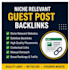 build niche relevant SEO backlinks and guest post links