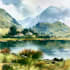 paint landscapes in watercolor