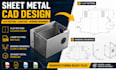 sheet metal cad, enclosure flat patterns, laser cutting dxf and bending drawings