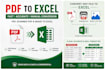 manually convert PDF to excel, scanned PDF and image to excel