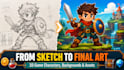 design 2d game characters, backgrounds, and assets for your game