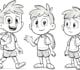 sketch outline and cartoon sketch  illustrations