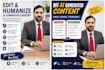 humanize and professionally edit ai generated content