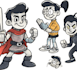 sketch cartoon characters and comic art