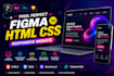 do pixel perfect figma to HTML CSS tailwind website