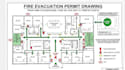 design fire emergency evacuation plan exit map hydrant block ca tx fl co permit