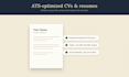 write a professional ats friendly CV and resume