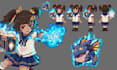 draw stylized character sheets design, oc, and mascot