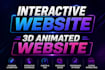 create interactive website, 3d animated website,  spline, webgl