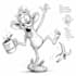 draw a cartoon characters in a funny sketch