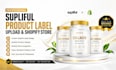design supliful supplement labels, upload products, build supliful shopify store