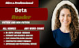 beta read your self help fiction nonfiction book copy editor and honest feedback