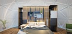 design 3d glamping dome, tiny house, cabin, cabana interiors