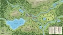 design a vector hiking trail map, nature park layout, and topographic guide