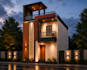 design a modern 3d home exterior elevation and realistic render