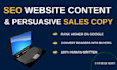 write SEO website content and persuasive sales copy