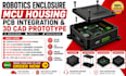 create robotics enclosure, mcu housing, pcb integration and 3d cad prototype