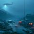 create cinematic space art and sci fi environment illustration