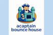 design acaptain bounce house logo with free source file