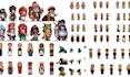 design custom pixel art characters, sprite sheets, and 2d animation
