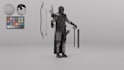 create a 3d game character model for games, animation and rendering