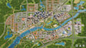 create master plan map, site development map  and urban planning illustration