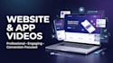 create a professional website and app promo video