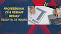 write a professional cv and resume with cover letter