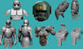 create 3d cosplay armor wearable armor model 3d props 3d mask for 3d printing