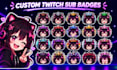 create twitch emotes, chibi emotes and sub badges