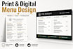 design restaurant menu bar menu cafe menu and digital menu board