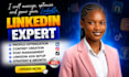 do linkedin manager, profile optimization, create post and setup ads