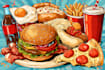 make a food pop art illustration