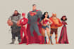 make super hero character design illustration