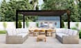 do backyard landscape design, pool, pergola, patio, garden, landscape rendering