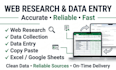 do accurate data entry, copy paste and web reserch