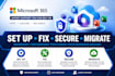 set up troubleshoot and secure microsoft 365
