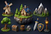 create stylized low poly 3d game assets