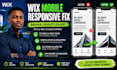 fix wix mobile responsive issues, broken layouts , wix studio bugs, wix seo