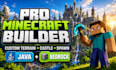 build professional minecraft custom terrain map castle spawn server java bedrock
