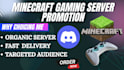 promote discord server, minecraft game, fivem server, rust, dayz promotion
