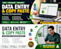 do accurate deta entry ,copy paste and web research