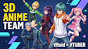 do 3d animation, streaming vtubers, 3d rigging live2d model and anime art