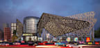 develop cgi commercial mall,shopping hub design, biomimetic retail facade render