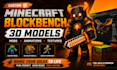 create custom minecraft blockbench 3d models mobs animations and textures