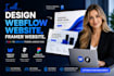 design webflow website, framer website, figma to webflow framer landing page