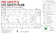 design emergency fire evacuation plan, fire safety exit plan and safety map