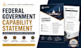 design a professional federal government capability statement